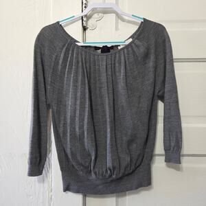 LOFT by Ann Taylor Woman's Grey Woman's Long Sleeve Top size M